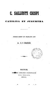 Tapa de C. Sallusti Crispi Catilina et Jugurtha, iterum ed. et præfatus est E.F. Bojesen