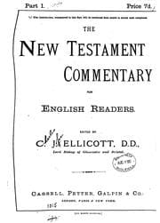 Tapa de A New Testament commentary for English readers, by various writers, ed. by C.J. Ellicott