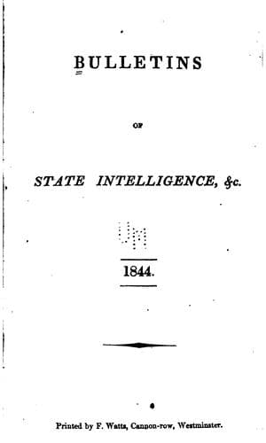 Tapa de Bulletins and Other State Intelligence