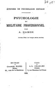Tapa de Psychologie du militaire professionnel