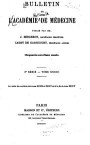 Tapa de Bulletin de l'academie de medecine