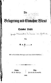 Tapa de Die Belagerung und Einnahme Wiens: October 1848