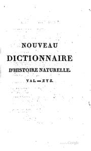 Tapa de Nouveau dictionnaire d'histoire naturelle, appliquée aux arts ...