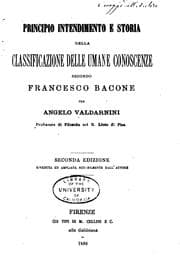 Tapa de Principio intendimento et storia della classificazione delle umane ...