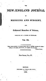 Tapa de The New-England Journal of Medicine and Surgery: And Collateral Branches of Science