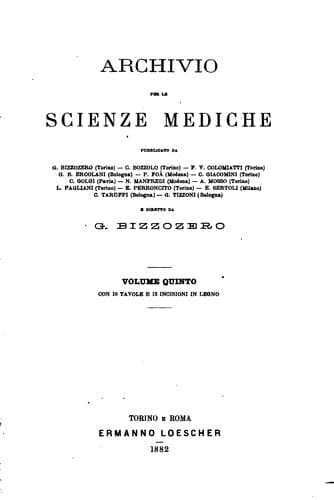 Tapa de Archivio per le scienze mediche
