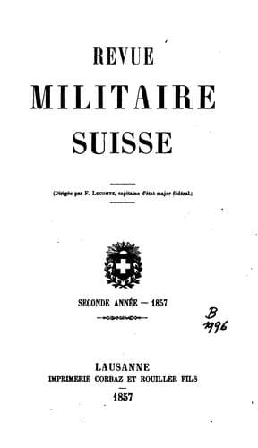Tapa de Revue militaire suisse