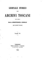 Tapa de Giornale storico degli archivi toscani che si pubblica dalla Soprintendenza ...