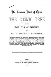 Tapa de The Calendar Plant of China, the Cosmic Tree, and the Date Palm of Babylonia