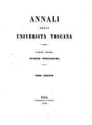 Tapa de Annali delle Universitá toscane