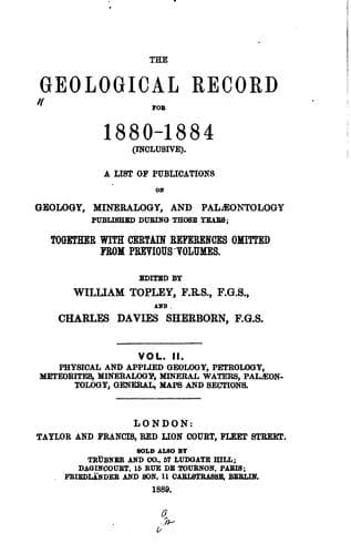 Tapa de Geological record