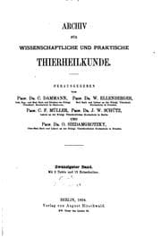 Tapa de Archiv für wissenschaftliche und praktische Tierheilkunde
