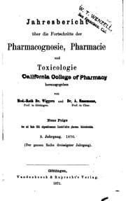 Tapa de Jahresbericht der Pharmazie