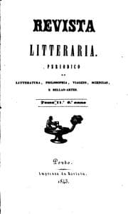 Tapa de Revista litteraria: Periodico de litteratura, philosophia, viagens, sciencias, e bellas-artes