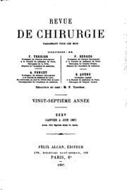 Tapa de Revue de chirurgie