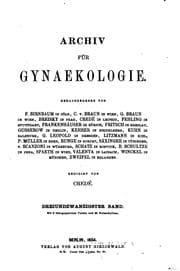 Tapa de Archiv fuer gynaekologie