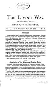 Tapa de Living Way: Devoted to the Advancement of Christian Charity and Truth