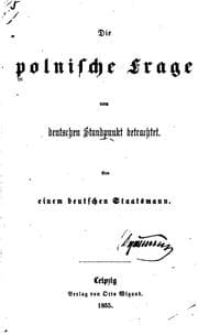 Tapa de Die polnische Frage vom deutschen Standpunkt betrachtet