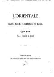 Tapa de L'Orientale, société maritime en commandite par actions