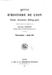 Tapa de Revue d'histoire de Lyon