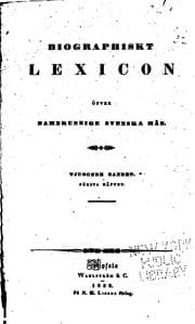 Tapa de Biographiskt Lexicon öfver namnkunnige Svenska Män