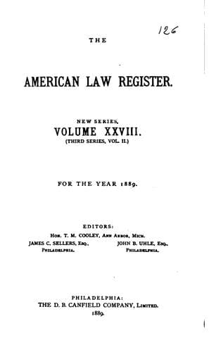 Tapa de American law register