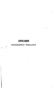 Tapa de Annuario geografico italiano