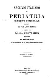 Tapa de Archivio italiano di pediatria