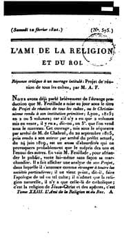 Tapa de L'ami de la religion et du roi