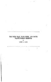 Tapa de The Pikes Peak, Plum Creek, and South Platte Forest Reserves