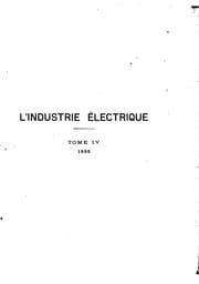 Tapa de L'Industrie électrique: revue de la science électrique et de ses applications industrielles ...