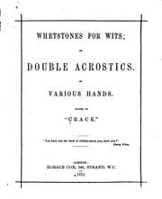 Tapa de Whetstones for Wits, Or Double Acrostics by Various Hands