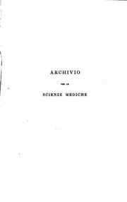 Tapa de Archivio per le scienze mediche