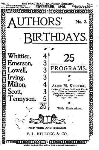 Tapa de Twenty-five Programs for Celebrating Authors' Birthdays ...