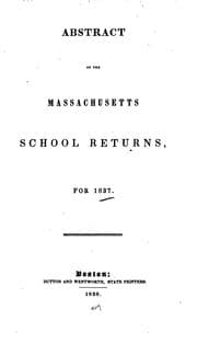 Tapa de Abstracts of Massachusetts School Returns