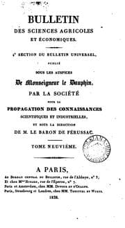 Tapa de Bulletin universel des sciences et de l'industrie
