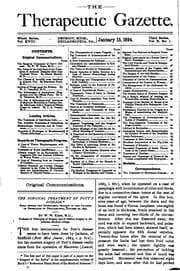 Tapa de Therapeutic Gazette