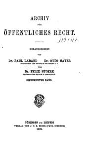 Tapa de Archiv für öffentliches rechts