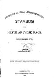 Tapa de Stambog over Heste af jydsk Race