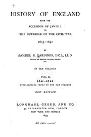 Tapa de history of england from the accession of james I. to the outbreak of the ...