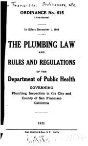 Tapa de The Plumbing law and rules and regulations of the Department of Public ...