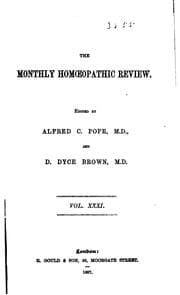 Tapa de The Monthly Homoeopathic Review