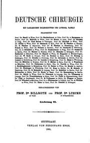 Tapa de Deutsche Chirurgie. v. 63 a, 1886
