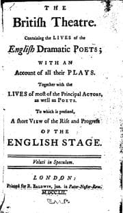 Tapa de The British Theater: Containing the Lives of the English Dramatic Poets : with an Account of ...