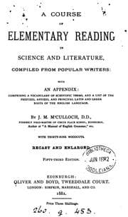 Tapa de A course of elementary reading in science and literature, compiled by J.M. M'Culloch