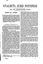 Tapa de Analecta juris pontificii.