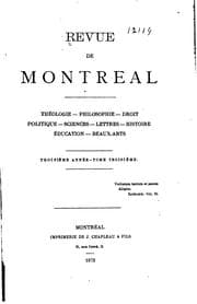Tapa de Revue de Montréal