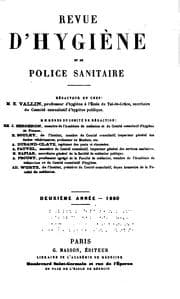 Tapa de Revue d'hygiene et de medecine preventive