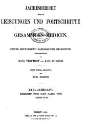 Tapa de Jahresbericht über die Leistungen und Fortschritte in der gesammten Medicin