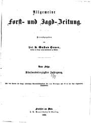 Tapa de Allgemeine Forst und Jagdzeitung